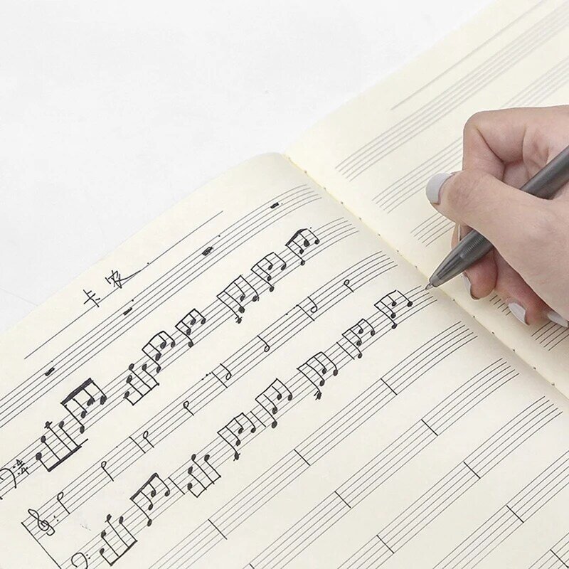 Cinco linhas notas de música notebook guia de música pessoal stave notebook