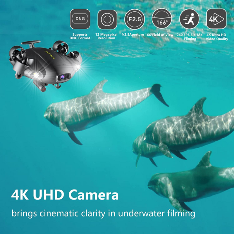 FIFISH M200A Underwater Drone Robot with 4K Camera, 100M Diving Rov Drone