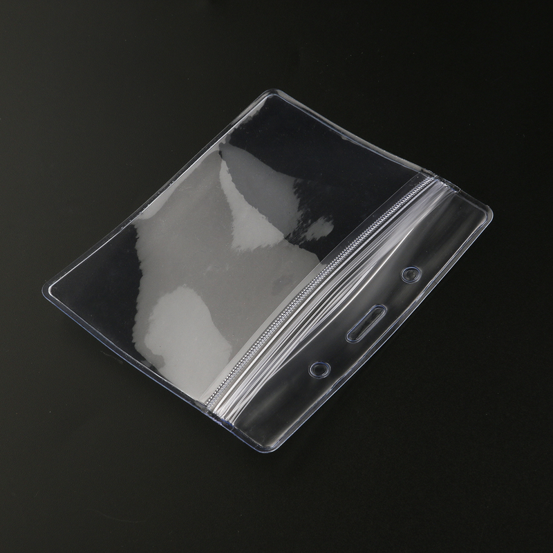 Soporte para tarjeta de identificación, etiqueta Horizontal de plástico impermeable, transparente