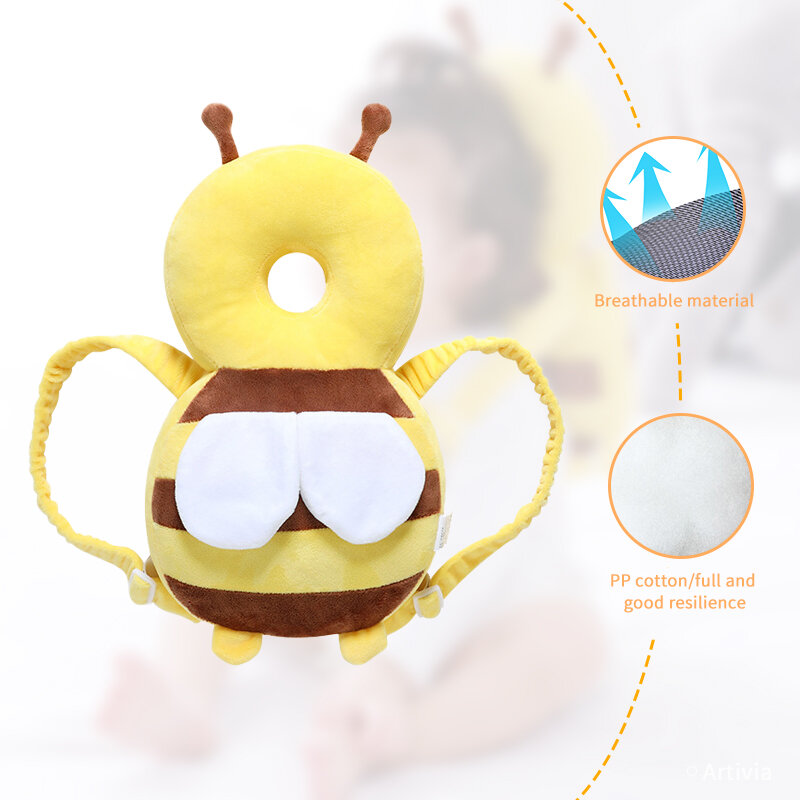 Toddler Baby Head Protector Safety Pad Cushion Back Prevent Injured Cartoon Security Pillows Breathable Anti-drop Pillow 1-3T