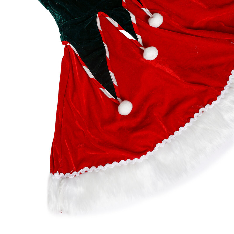 Vestido de Navidad para mujer adulta, traje Sexy de Papá Noel, lindo elfo, disfraces de Cosplay, ropa de Año Nuevo, vestido cálido de x-mas, atuendo de lujo