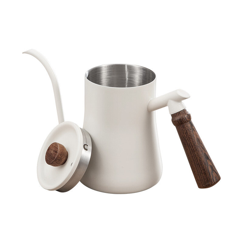 600ml ze stali nierdzewnej wlać czajnik do zaparzania kawy metodą Drip czajnik do herbaty na gęsiej szyi z termometrem