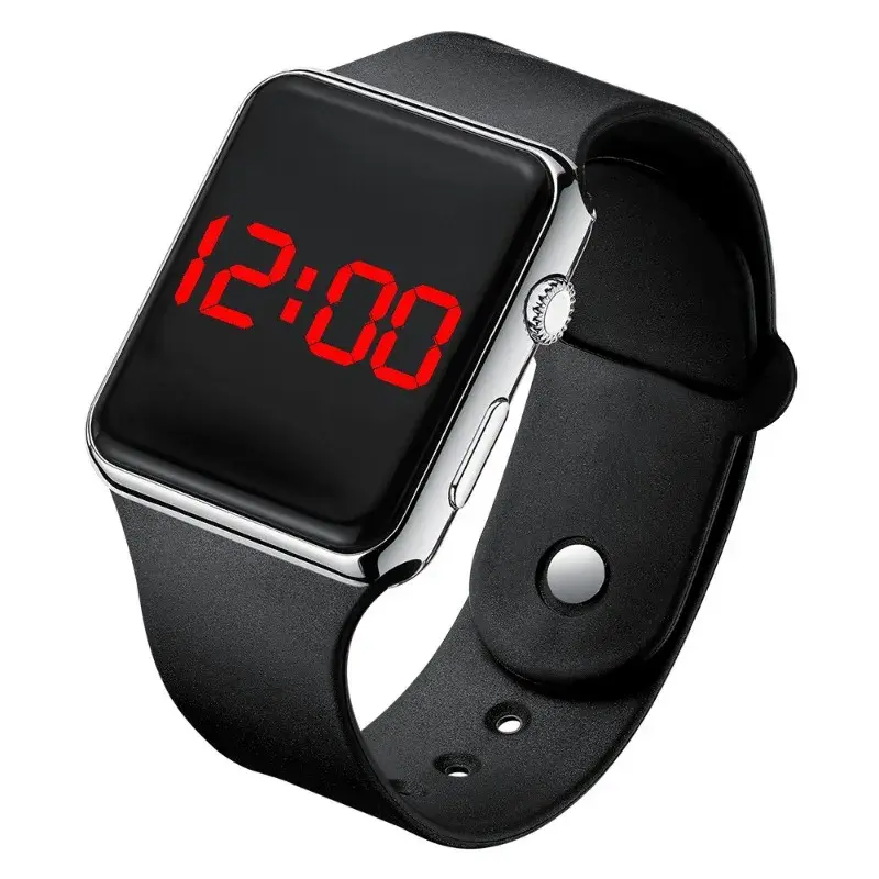Jam tangan Digital olahraga Wanita Pria jam tangan elektronik silikon LED persegi jam tangan wanita jam Digital Relogio Feminino