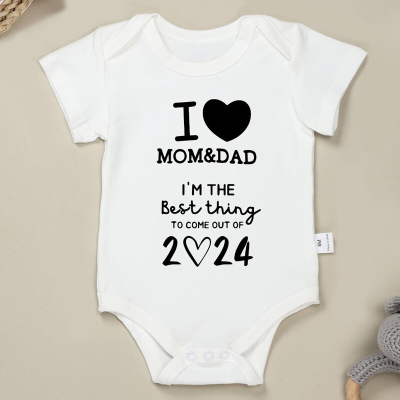 I LOVE MOM & DAD ropa para bebé, niño y niña, alta calidad, cómoda, suave, recién nacido, ropa de algodón, monos infantiles de verano y una pieza