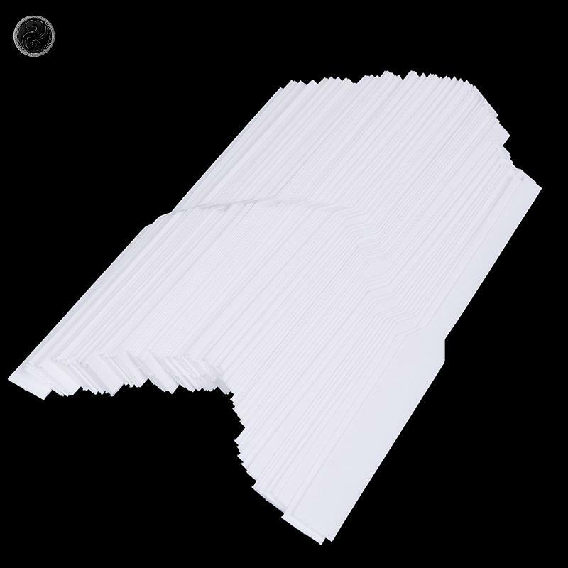 100ชิ้น/แพ็คน้ำหอมสีขาว Essential น้ำมันแถบกระดาษกลิ่นหอมการทดสอบแถบ130*12มม.