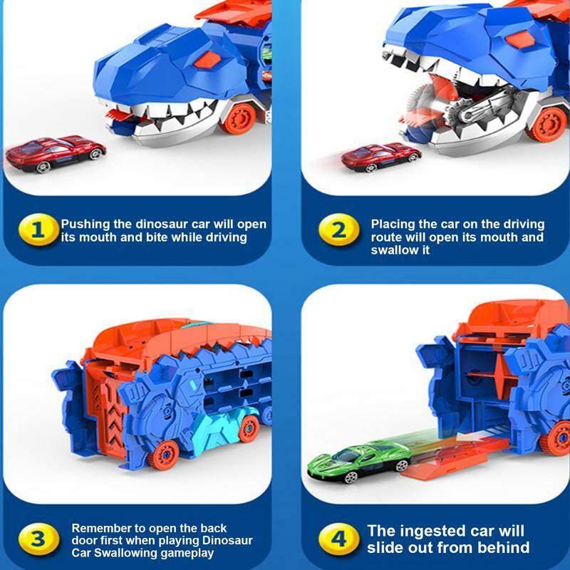 Dinosaurier verwandelt Auto Spielzeug sicher Dino Track Auto lustige einzigartige bunte coole Weihnachts geschenk für Thanksgiving Geburtstage Party