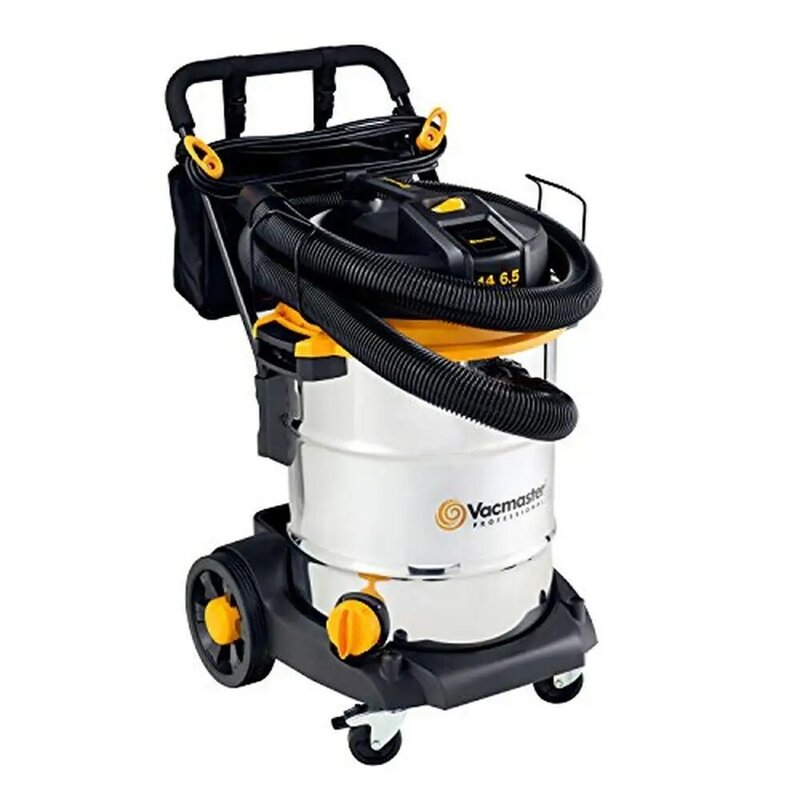 Professional Stainless Steel Wet/Dry Vac with Powerful Suction and 27ft Cleaning Reach