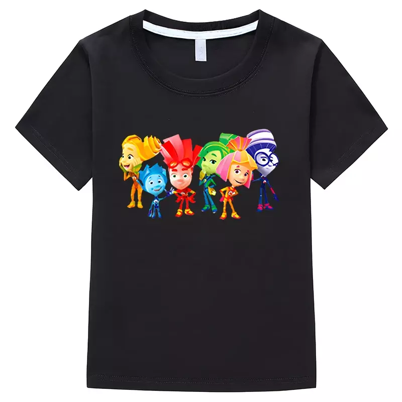 Детская Хлопковая футболка с рисунком, с коротким рукавом, y2k