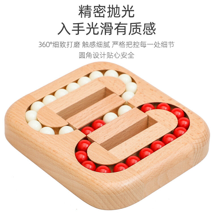 Slide Puzzle bambini in legno foro a sfera piatta meccanismo di blocco Luban per risolvere il Puzzle di giocattoli per la prima educazione di decompressione per adulti