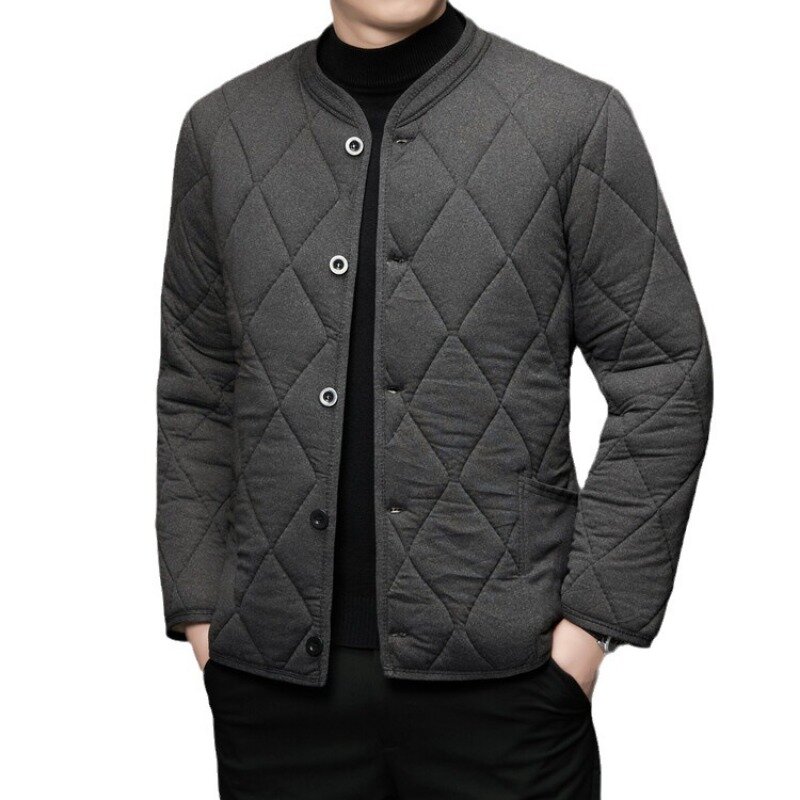 Casaco de algodão grosso de alpaca para homens, jaqueta casual elástica, interior e exterior, inverno, 2023