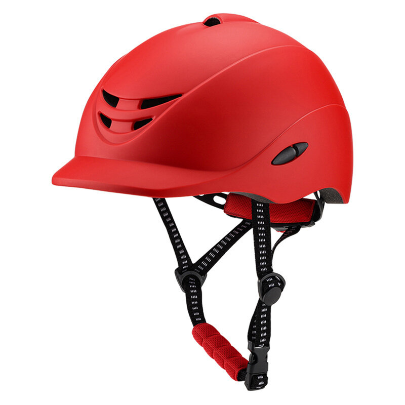 Helm berkuda, helm penunggang kuda profil rendah dapat disesuaikan dengan 17 ventilasi udara untuk Wanita Pria cangkang PC + EPS M / L