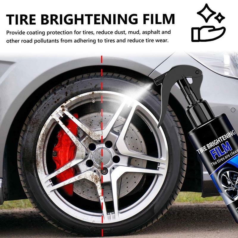 Removedor de hierro para neumáticos de coche, revestimiento brillante Aivc, plástico brillante, goma, detalles automáticos, cuidado químico, 100ML