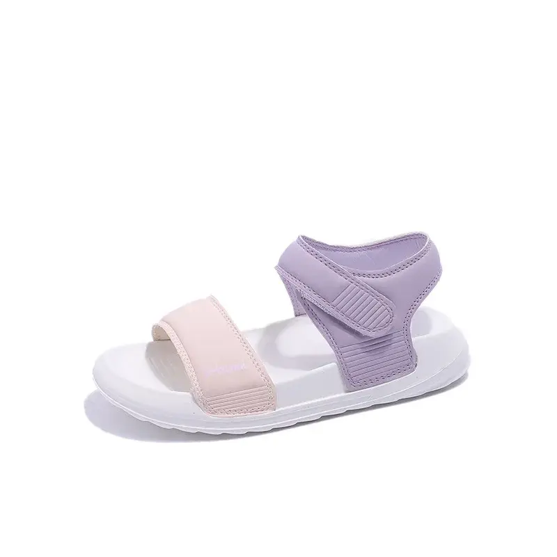 Bambini color caramella tutti i sandali abbinati 2024 estate nuove ragazze scarpe da spiaggia con suola morbida coreana sandali Casual per bambine