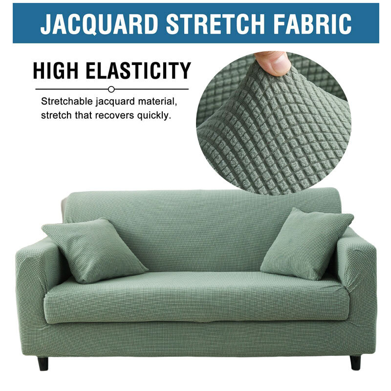 Dick sofa protector Jacquard solide printed sofa abdeckungen für wohnzimmer couch abdeckung ecke sofa schutzhülle L form