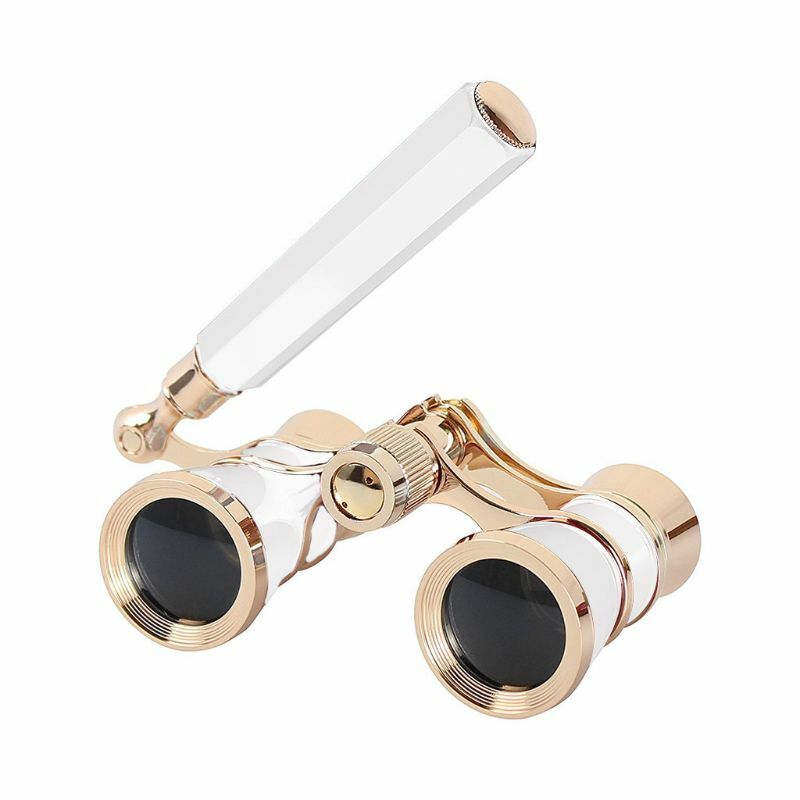 Mini Protable Vintage Glasses Binocular Telescope with Handle Fashion Women Elegant Multipurpose Opera Theater Horse