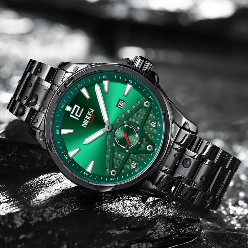 NIBOSI zegarki na rękę dla mężczyzn zegarek męski ze stali nierdzewnej wodoodporne zegary zegarek kwarcowy biznesowy Relogio Masculino