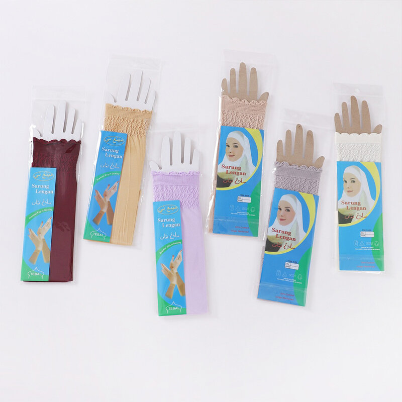 Мусульманские эластичные тканевые Абайи рукава женские нарукавники исламский чехол на руку Защита от солнца грелки для рук однотонные мягкие дышащие перчатки
