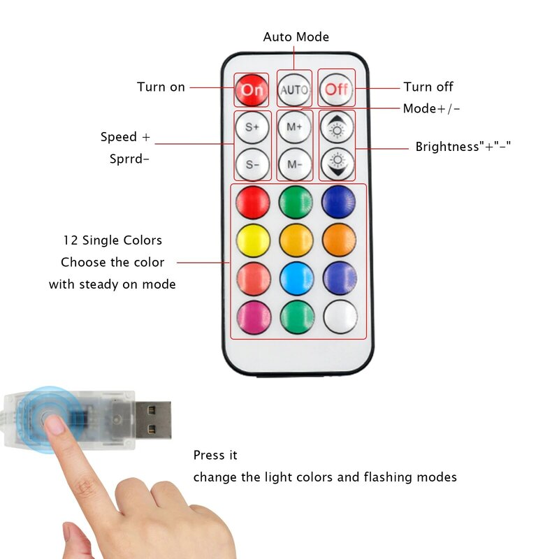 Cổ Tích RGB LED Dây Đèn 5V USB Bluetooth Ứng Dụng Điều Khiển Festoon Thông Minh Vòng Hoa Đèn Không Thấm Nước Để Cho Phòng Ngủ Chiristmas