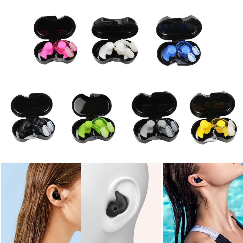 Swimming Ear Plug Nose Clip Set Swimming EarWaterproof Ear Nose Protector for Men Women