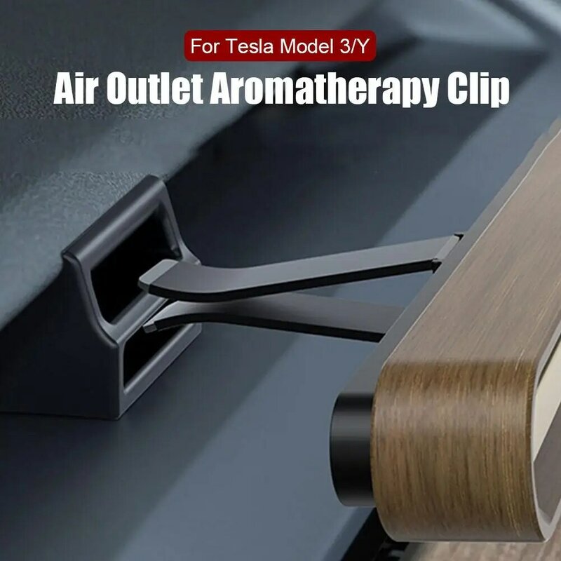 Clip de aromaterapia de salida de aire para Tesla Model Y 3, soporte de Clip de aromaterapia para Tesla Model 3/Y, Interior de coche eléctrico, 2 piezas