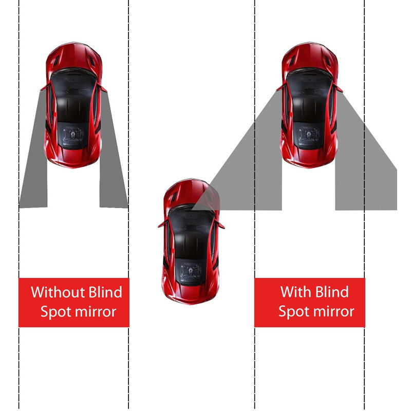 Specchietto retrovisore convesso per auto da 360 gradi regolabile 2 lati grandangolare per esterni specchietti retrovisori convessi per auto 2 pezzi