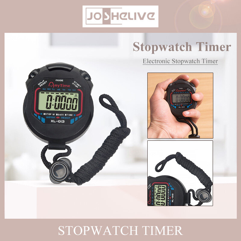 Chronomètre de poche numérique étanche, chronomètre de sport professionnel, minuterie LCD, outils de chronomètre, DNonomcirculation, déterminer