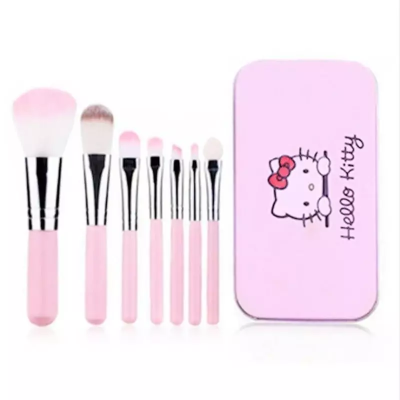 Hello Kitty – ensemble de pinceaux de maquillage pour le visage, mode mignon, Blush, sourcils, lèvres, ombre à paupières, outil de beauté, femmes, filles, cadeaux