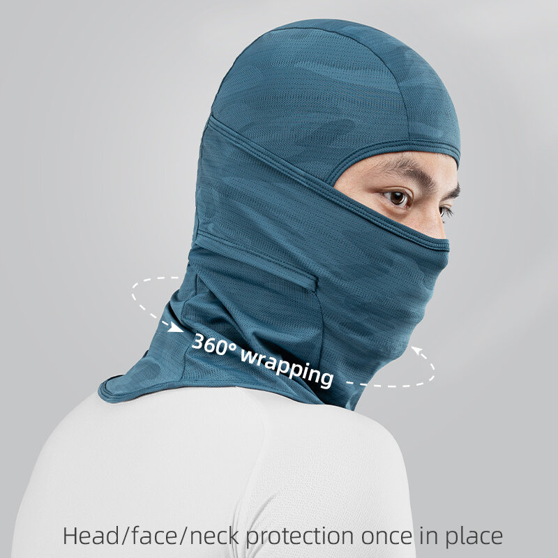 ROCKBROS maska rowerowa pełna twarz ochrona UV maska rowerowa letni czapka kominiarka szosowy szalik oddychający sprzęt zewnętrzny