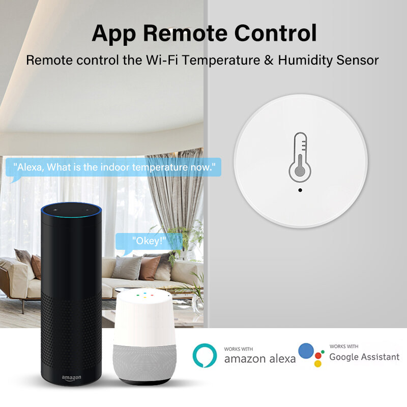 Умный датчик температуры и влажности Tuya Zigbee для умного дома, дистанционное управление через приложение, работает с Alexa Google Assistant Smartlife