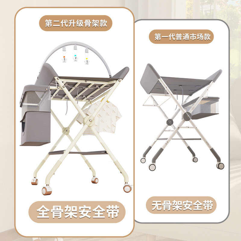 Fasciatoio per pannolini scrivania per la cura del bambino massaggio pieghevole multifunzionale Touch lettino da bagno per neonati cambia pannolino-fasciatoio