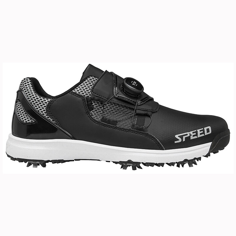 Sapatos de golfe profissional confortáveis para homens, tênis sem espigas, antiderrapante, impermeável, calçado de golfe para caminhada, tamanho grande 36-47, 2024