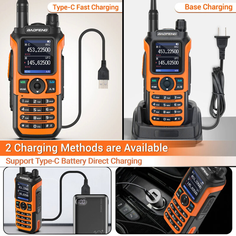 BaoFeng-walkie-talkie UV-21 Pro V2, frecuencia de copia inalámbrica tipo C, triple potencia, actualización de largo alcance, UV-5R, Radio Ham