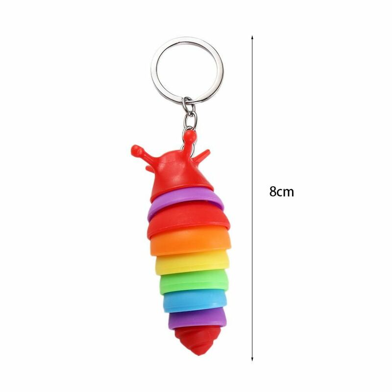 Llavero pequeño con forma de caracol para niños, juguete sensorial para apretar, alivia el estrés y la ansiedad, colgante para bolso