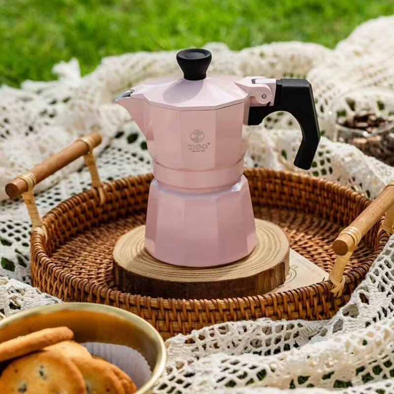 Olla Moka de una sola válvula, utensilios de café hechos a mano para el hogar, cafetera Espresso italiana para exteriores