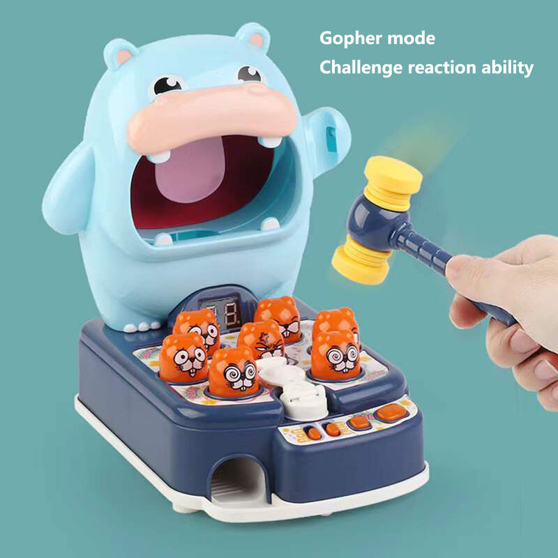 Grandi giocattoli elettrici da gioco Whack-a-mole con luce sonora per bambini macchina da gioco Montessori interattiva per bambini giocattoli educativi precoci per bambini