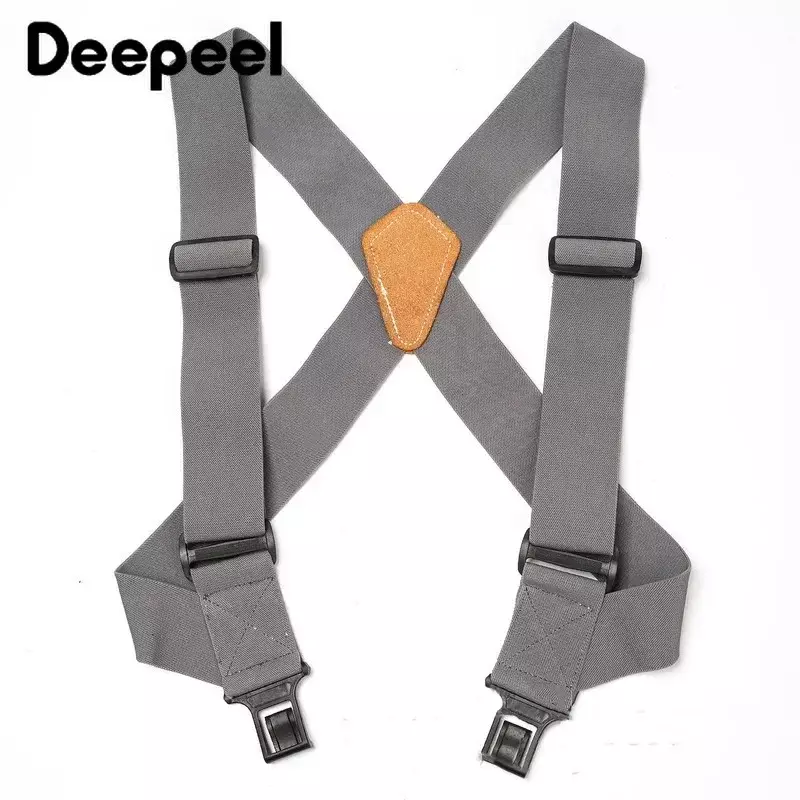 1 buah tali Suspender pria dewasa, kawat gigi lebar elastis dapat disesuaikan tali tipe X Jockstrap Suspender kerja olahraga untuk pria dewasa 5cm * 120cm