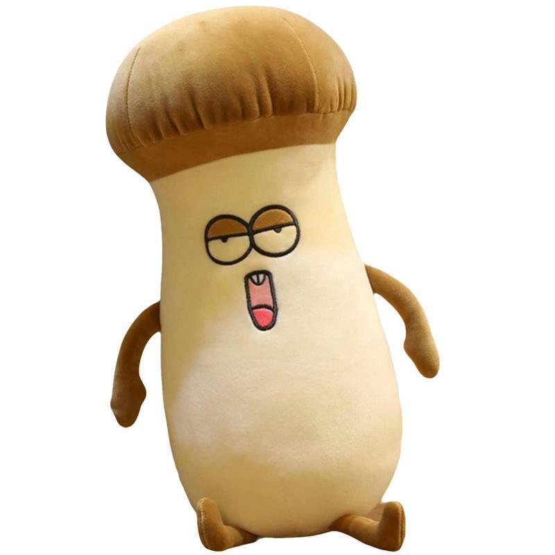 Cogumelo dos desenhos animados Plush Stuffed Vegetable Toy Cogumelo bonito Recheado Presente pelúcia Travesseiro crianças Brinquedos