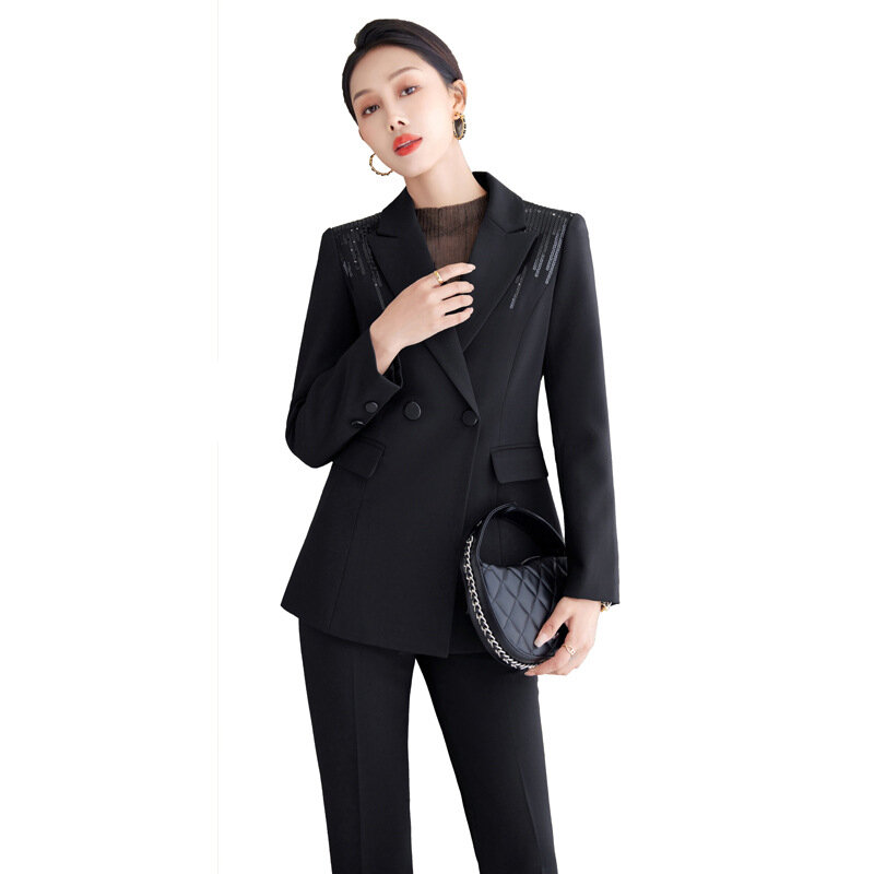 High-End Yellow Suit Women's 2023 New Temperament Goddess Style Suit Jacket Small Work Clothes Spring and Autumn