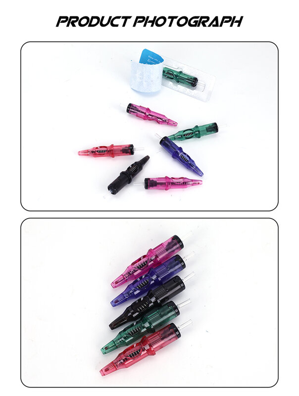 Ballpointカートリッジタトゥー針、初心者向け練習針、デザイナー描画ペン機、10個、5個