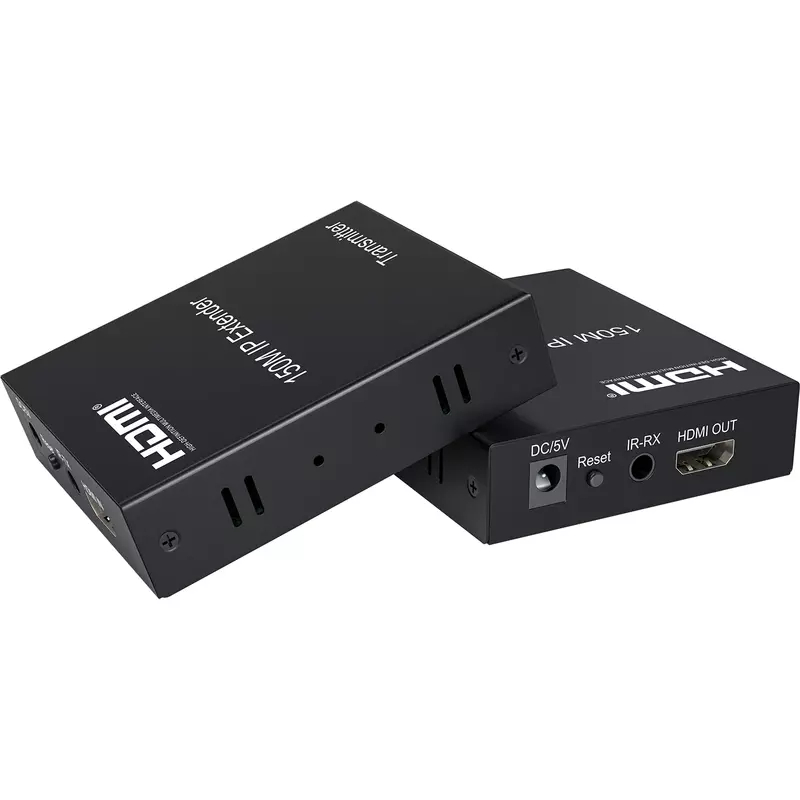 150M HDMI Extender Over IP TCP Rj45 Cat5e Cat6 Cable 1080P HDMI Ethernet Video Transmitter and Receiver N To N By Network Switch