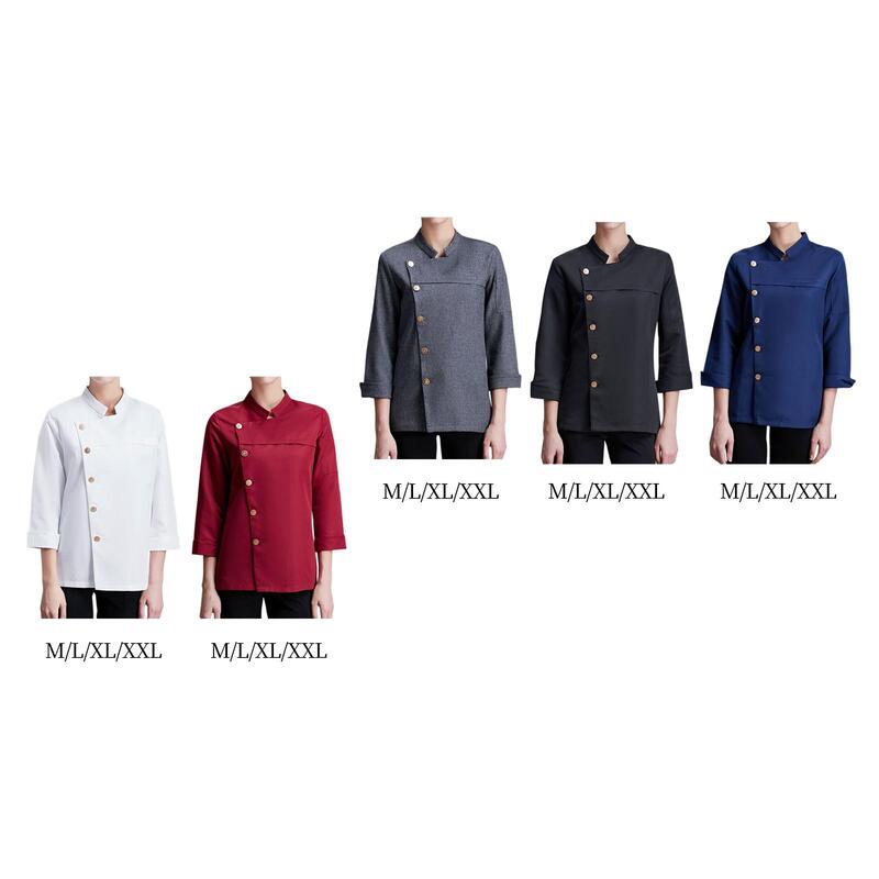 Пальто для шеф-повара для мужчин и женщин, куртка, одежда для официанта, рабочая одежда для кафе, кухни, пекарни, пиццы