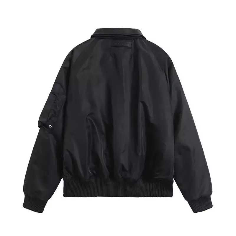 Casaco de metal com logotipo lapela Flight Suit masculino, casaco de inverno preto, alta qualidade, explosivo, ALYX 1017 9SM, alta qualidade