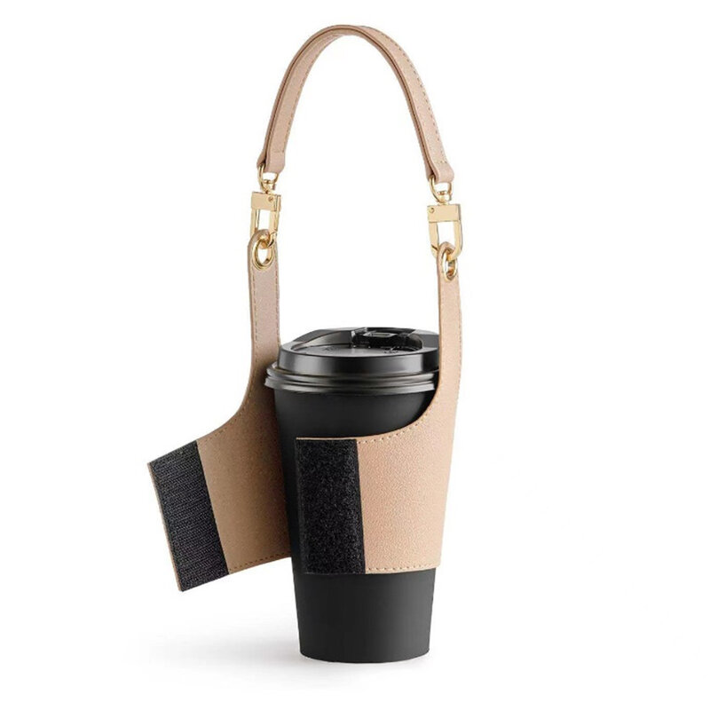 PU Leather Water Cup Cover Lanyard Portable Water Cup Accessories Hot And Cold Insulation Fashion Quilt Cover