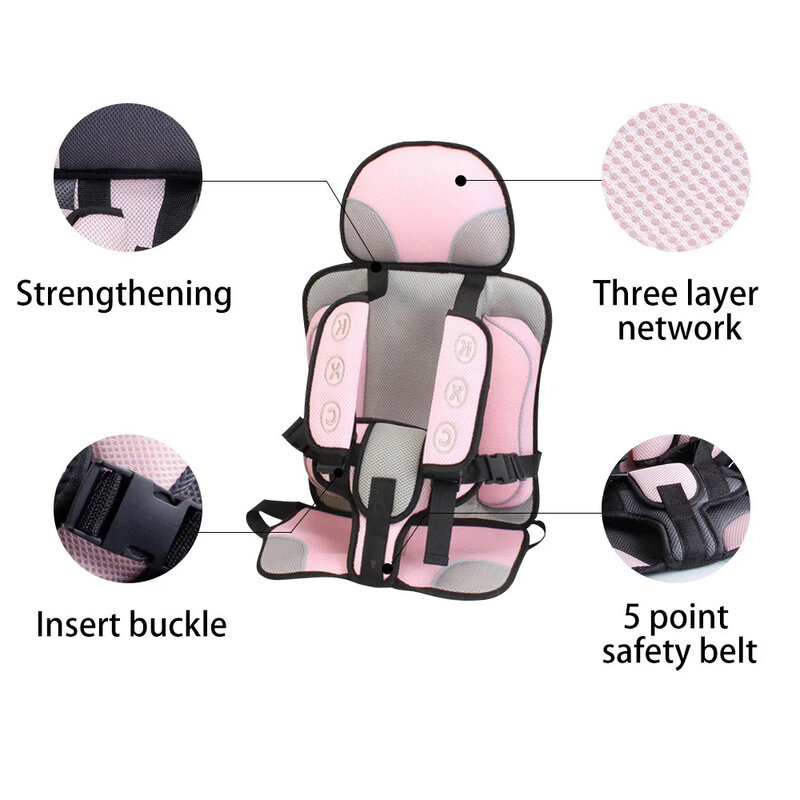 Kinder sicherung Sitz matte für 6 Monate bis 12 Jahre alte atmungsaktive Stühle Matten Baby Autos itz kissen verstellbare Kinderwagen Sitzpolster