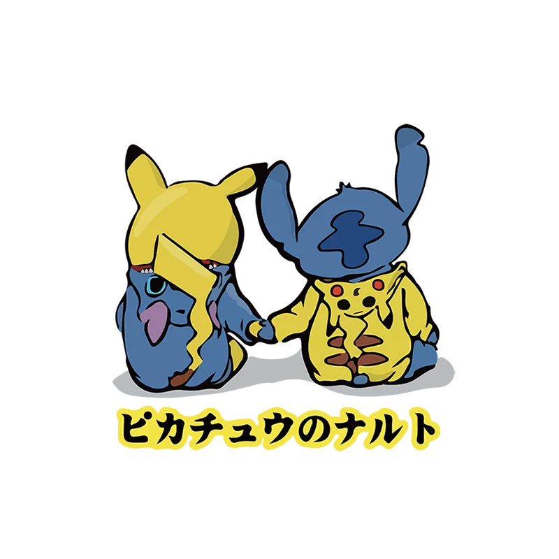 Heat Transfer Stickers Patches para Roupas, Camisola Ferro em Patches, Anime Pokemon Pikachu, Roupas Dos Desenhos Animados, Decoração Do Presente