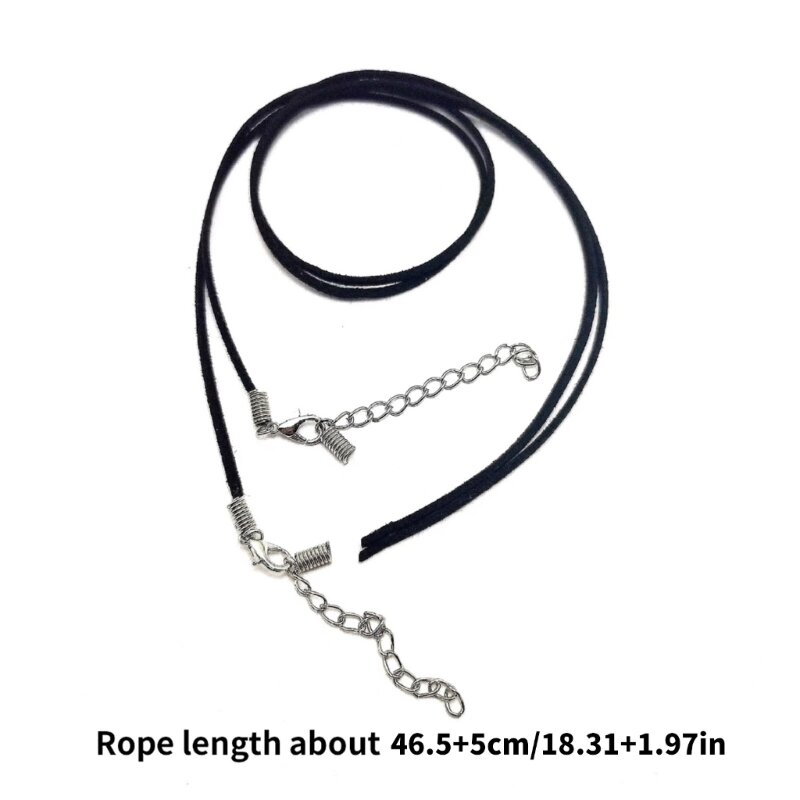 Cadena cordón terciopelo Simple para hacer joyas, cuerda gamuza con cierre langosta, perfecta para cuentas y adornos
