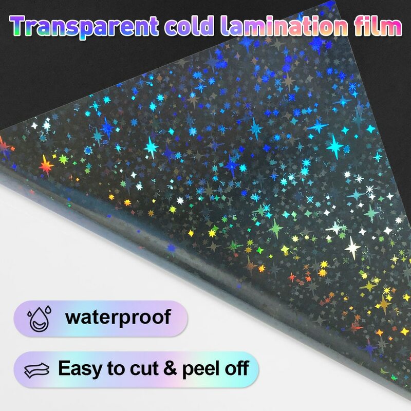 10 Sheets Cold Laminating Film Paper A4 Sheet Self Adhesive Sticker Protect Photo Waterproof Transparent Star Lamination Film