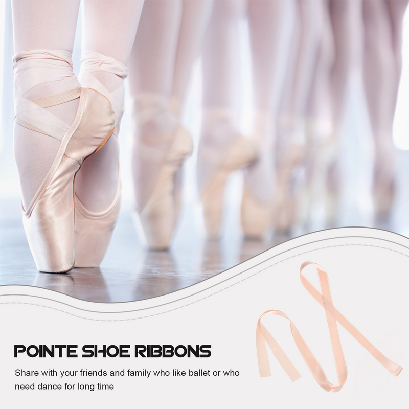 Cordones elásticos de satén para niñas y mujeres, 2 piezas, partes puntiagudas, zapatos de baile, Miss Ballet