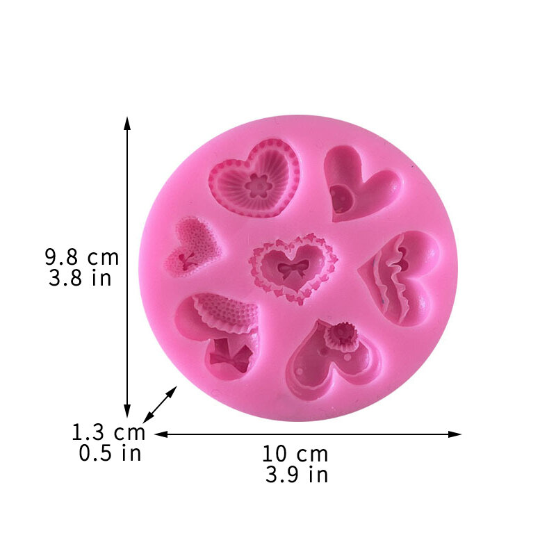 Various Love Heart Shape Silicone Cake Mold Baking Silicone Mould For Soap Cookies Fondant Cake Tools Cake Decorating