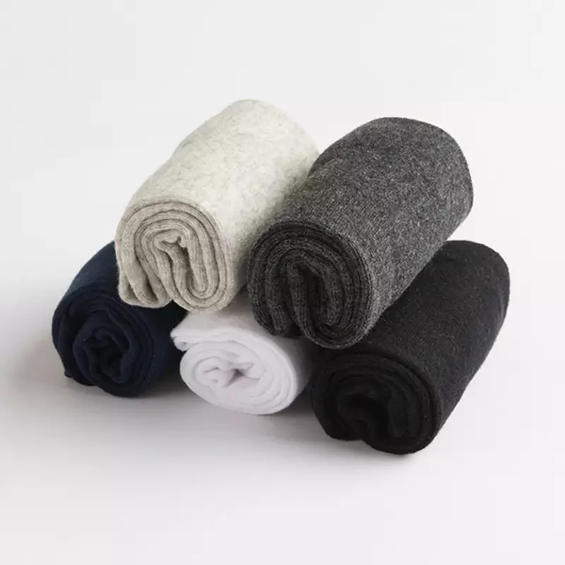 Meias de algodão poliéster impermeável para homens, fibra de bambu, meias casuais para negócios por atacado